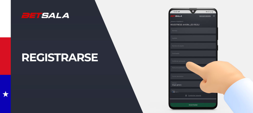 Cómo registrarse en la aplicación móvil de Betsala en Chile