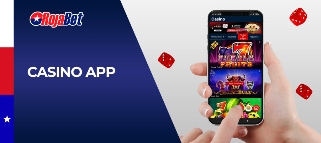 Todos los juegos de casino en la app móvil de RojaBet