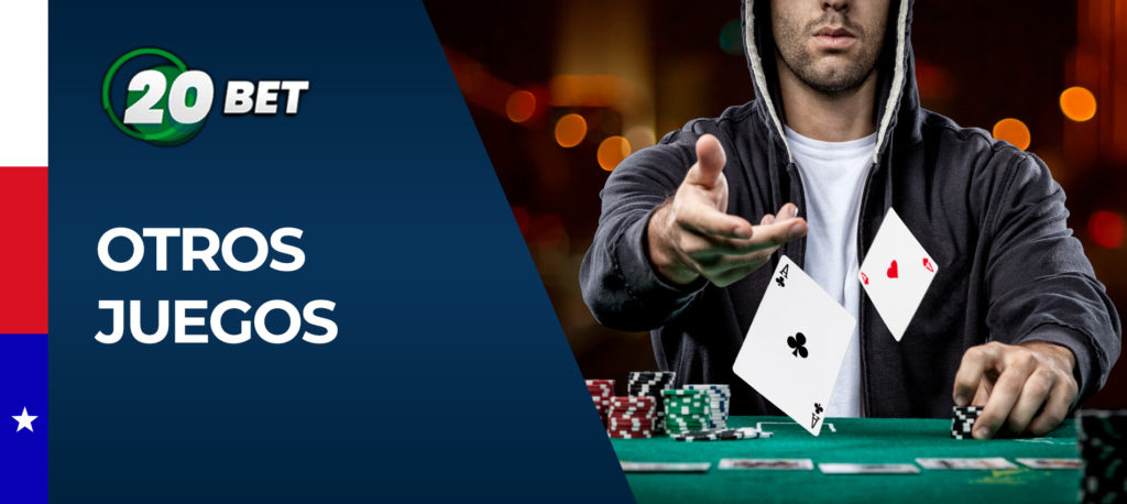 Casino y otros juegos de azar en la casa de apuestas en 20bet Chile