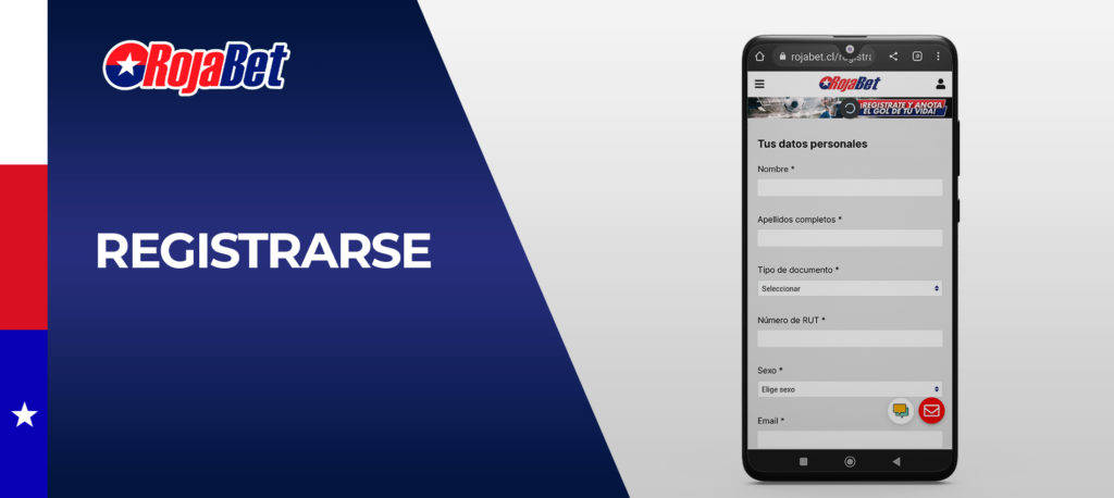 Cómo registrarse en la app móvil de RojaBet