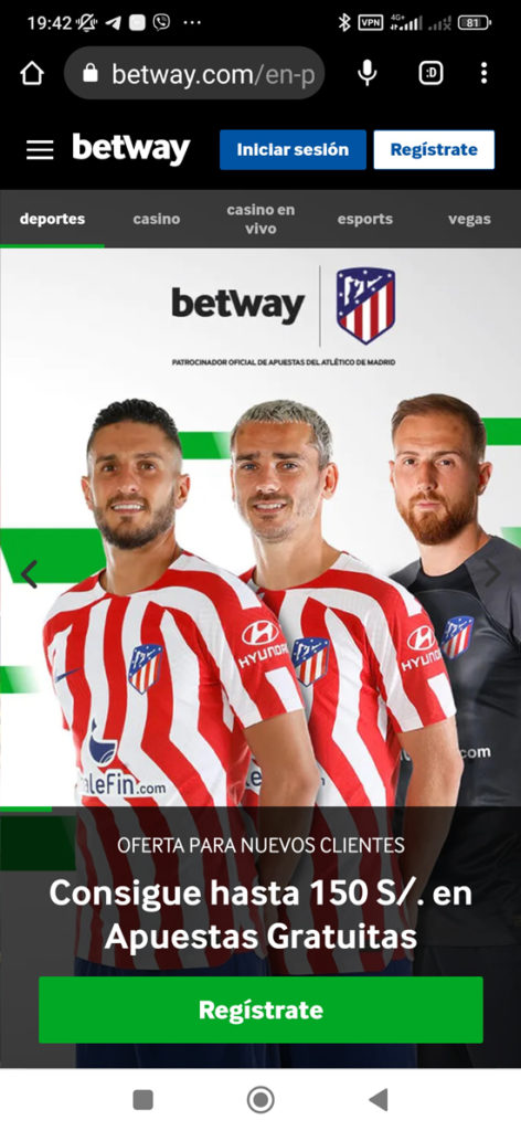 Instrucciones paso a paso para registrarse en Betway