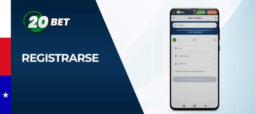 Cómo registrarse en la aplicación móvil de 20bet en Android