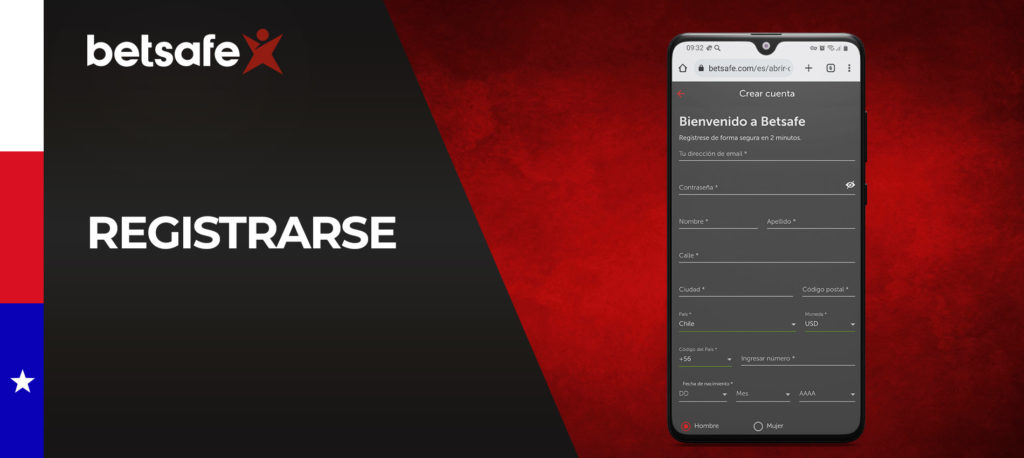 Cómo registrarse en la aplicación móvil de Betsafe