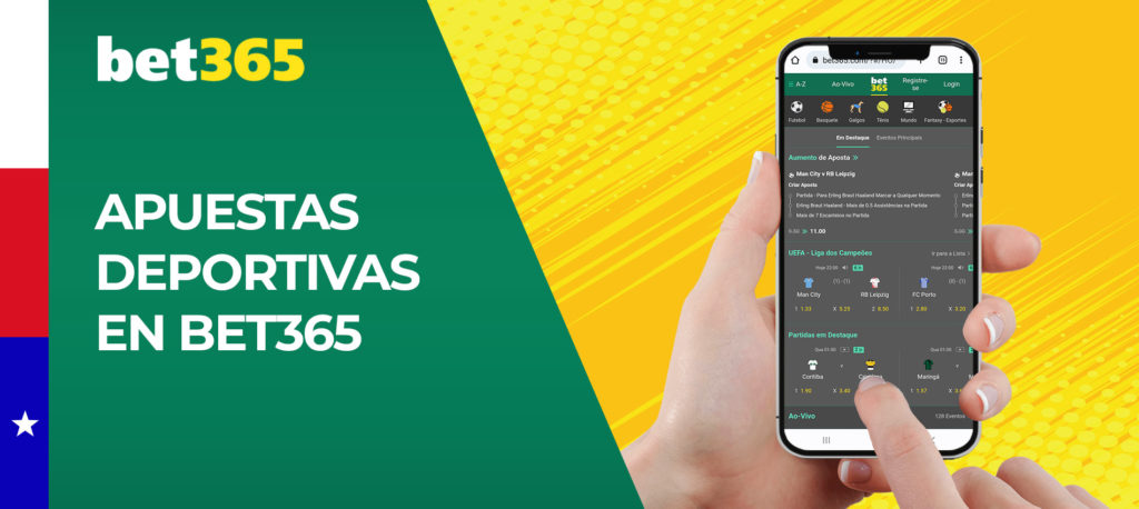 Resumen del mercado de apuestas deportivas en la casa de apuestas Bet365 en Chile