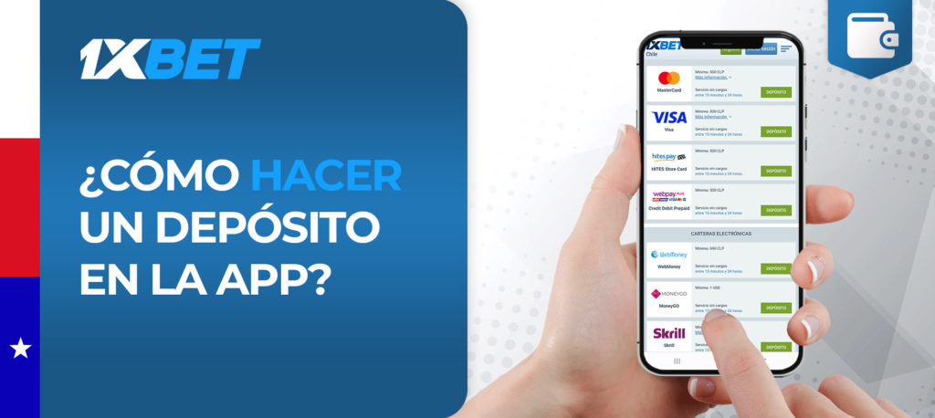 Deposita en la app mobile 1xbet en Chile