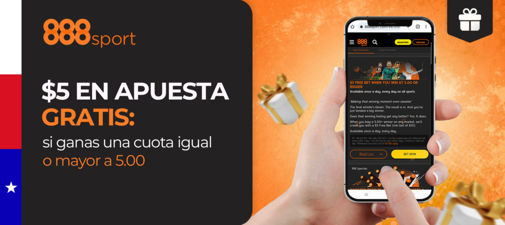 ¿Cómo puedo conseguir 5 apuestas gratis en 888sport Chile?