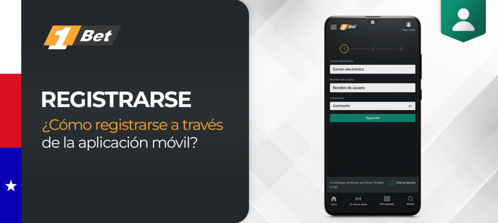 Cómo registrarse en la aplicación móvil de 1bet en Android