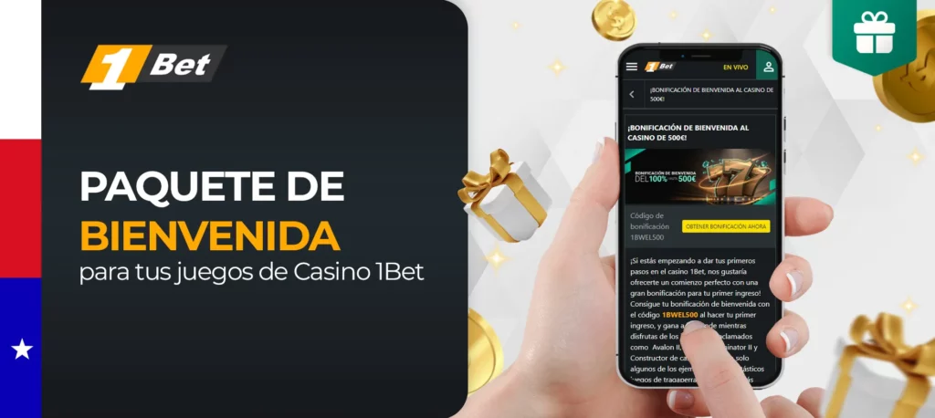 Los bonos de casino de 1bet te lo pondrán fácil con un paquete de bienvenida en el que podrás disfrutar de una gran variedad de juegos