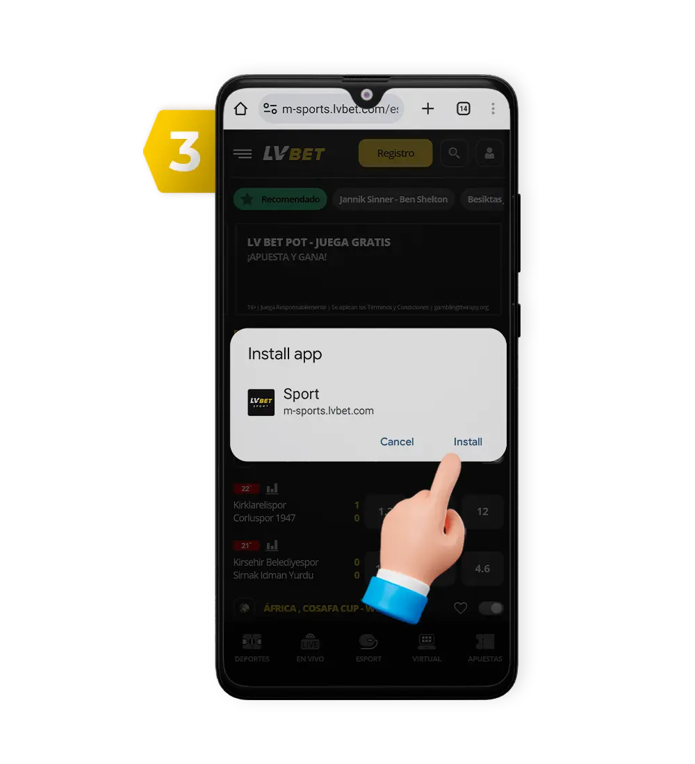 Confirma y disfruta de LvBet. Paso 3
