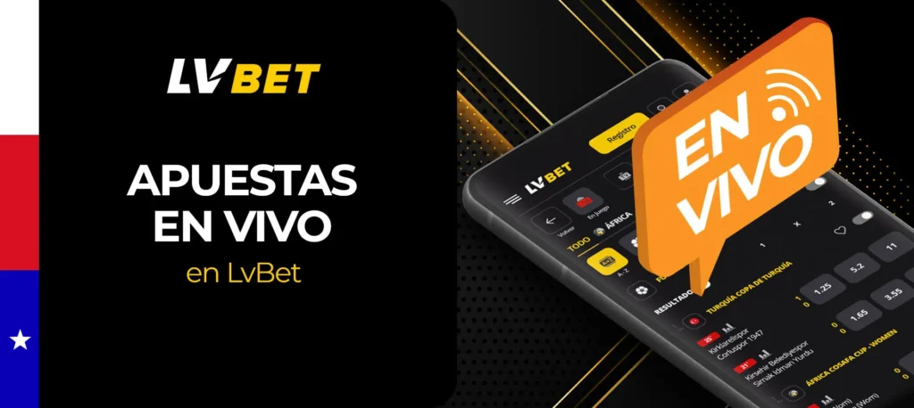 Eventos deportivos en directo en la aplicación móvil LvBet