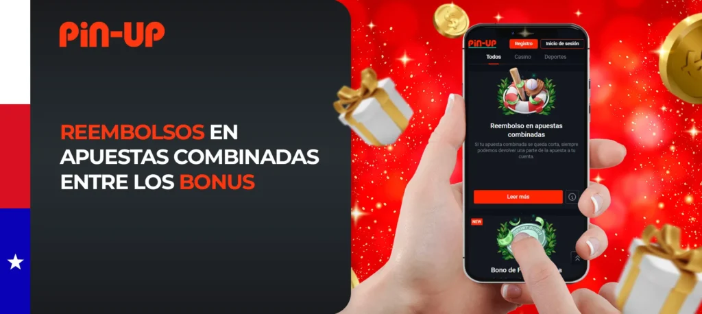 ¿Qué ofrece Pin Up reembolsos en apuestas combinadas entre los bonus?