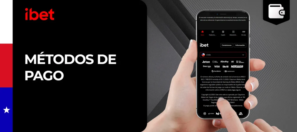 ¿Qué opciones de pago ofrece la casa de apuestas iBet?