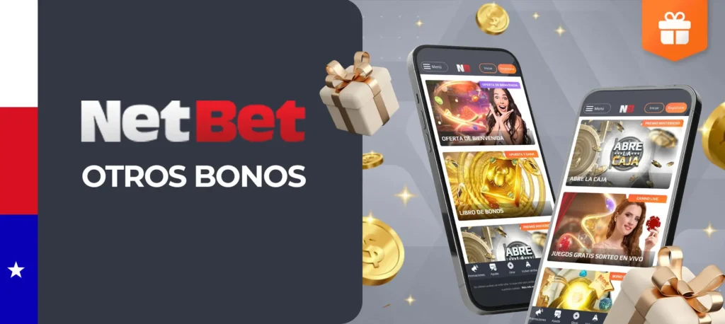 ¿Qué bonos están disponibles en la aplicación móvil de Netbet en Chile?