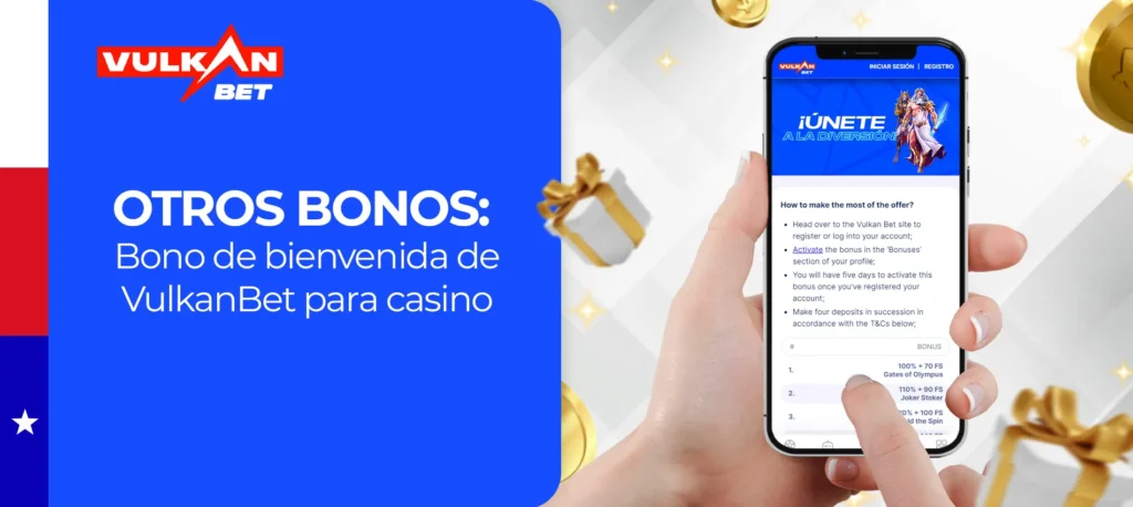 ¿Cuáles son los términos y condiciones del bono de bienvenida para el casino proporcionado por Vulkan Bet?