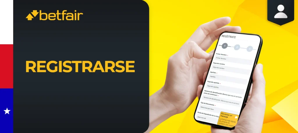 Instrucciones para registrarse en la casa de apuestas Betfair