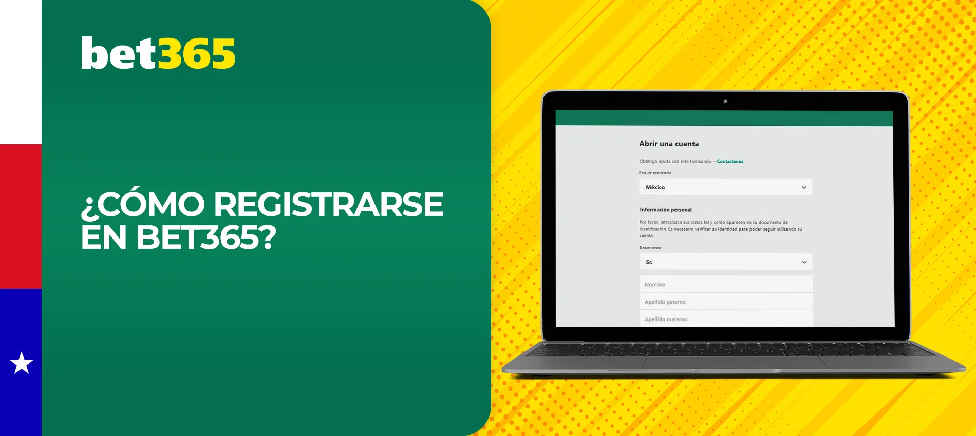 Instrucciones para registrarse a través de la plataforma Bet365 en Chile