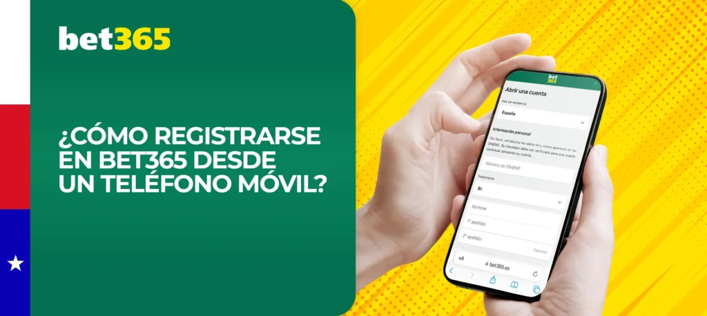 Proceso de registro a través de la aplicación móvil de Bet365