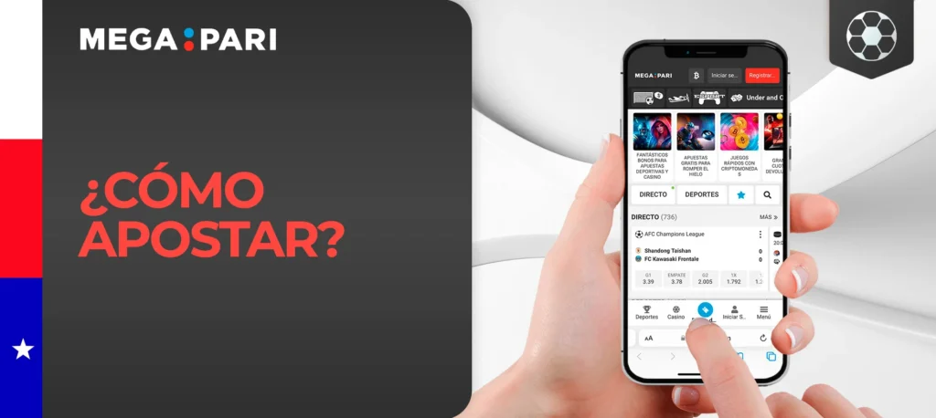 Instrucciones para apostar a través de la plataforma Megapari