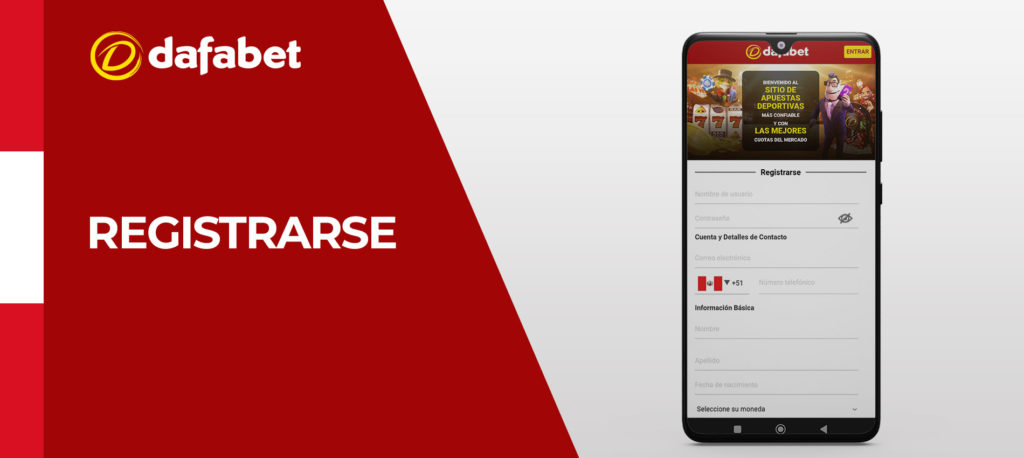 Cómo registrarse en el sitio de apuestas Dafabet Peru