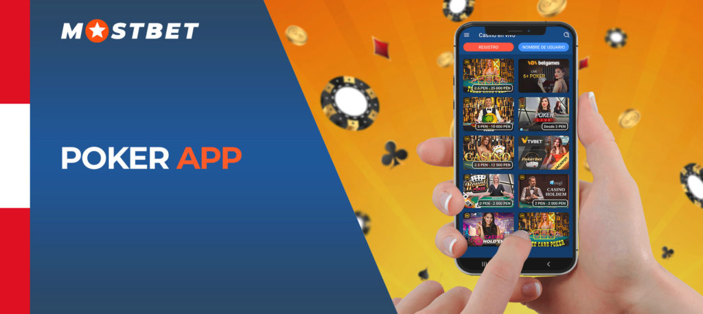 Póquer y otros juegos de cartas en la aplicación móvil Mostbet para Android 