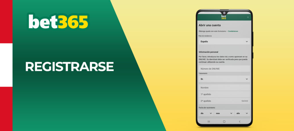 Cómo registrarse en la aplicación móvil de Bet365