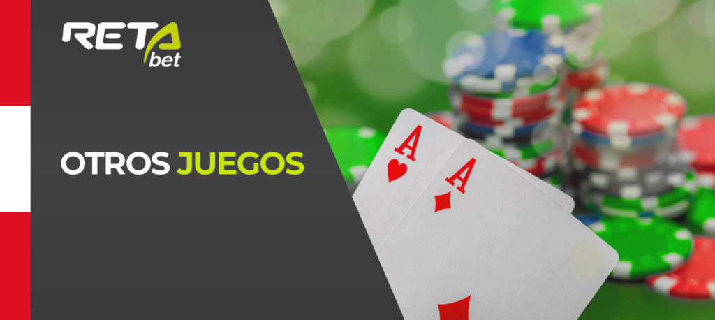 Casino y otros juegos de azar en la casa de apuestas Retabet