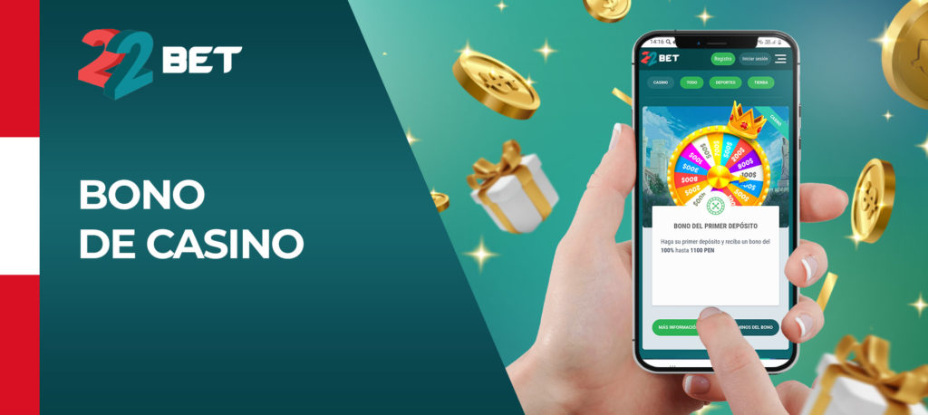 ¿Cómo consigo el bono de bienvenida al casino que te dará el 100% de tu primer depósito de hasta 1.100 PEN en 22bet Perú?