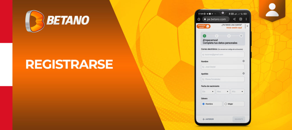 Cómo registrarse en la aplicación móvil de Betano en Android