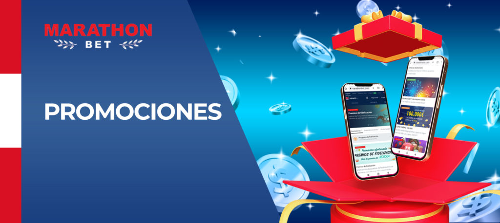 Todas las promociones y bonos de la casa de apuestas Marathonbet Perú