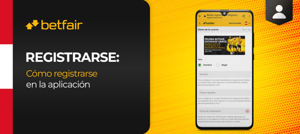 Cómo registrarse en la aplicación móvil de Betfair en Android