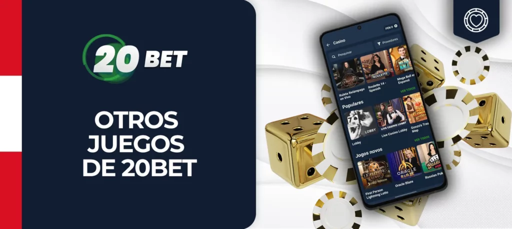 Casino y juegos en 20Bet en Perú 