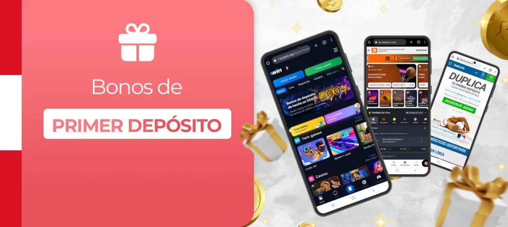 Mejores bonos de primer depósito en casas de apuestas de Perú