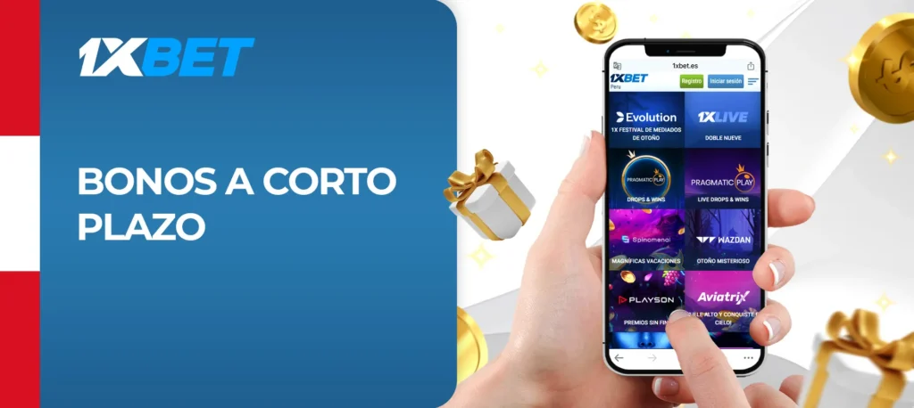 ¿Qué bonos a corto plazo ofrece 1xBet?