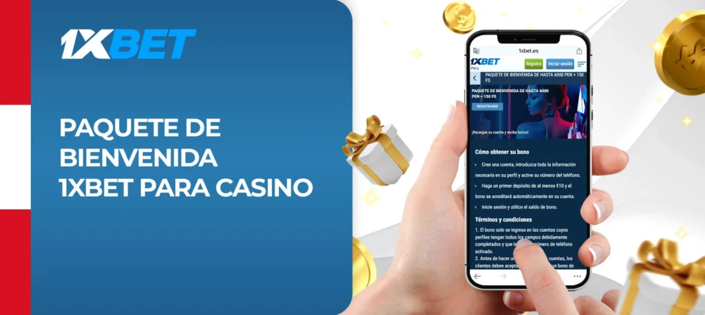 ¿Qué tipo de bono de bienvenida ofrece 1xBet para casinos?