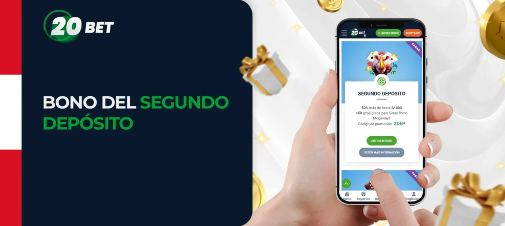 Promoción que se puede activar sin código de bono 20Bet - segundo depósito