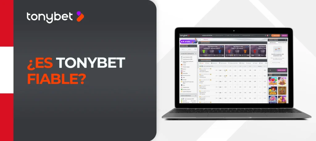 La plataforma de TonyBet está legalmente disponible para los jugadores de Perú