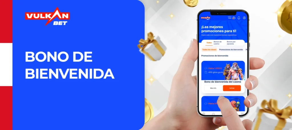 Condiciones de los bonos de bienvenida en la plataforma VulkanBet