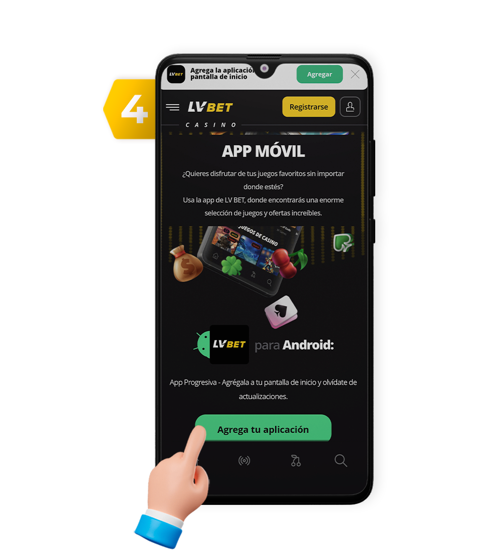 Selecciona la apk de LvBet. Paso 4