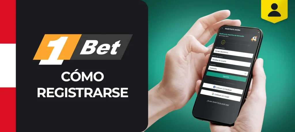 Instrucciones para registrarse en 1bet