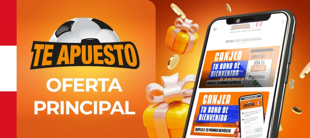 Gran bono principal para nuevos jugadores de Te Apuesto en Perú