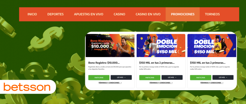 Betsson ofrece a sus usuarios una variedad de bonos de interés tanto para los nuevos como para los antiguos usuarios