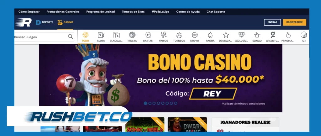 En la plataforma no sólo encontrarás los juegos de casino online más populares, sino también los exclusivos de Rushbet