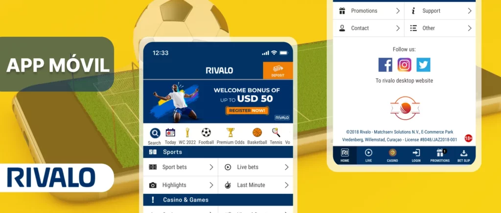 Rivalo tiene una versión móvil fácil de usar que es adecuada para todos los dispositivos modernos