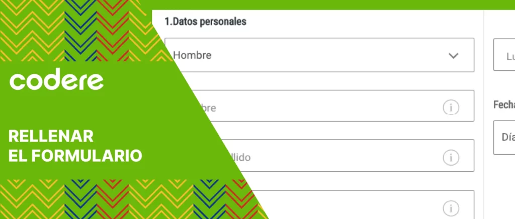 Rellene todos los campos del formulario de registro