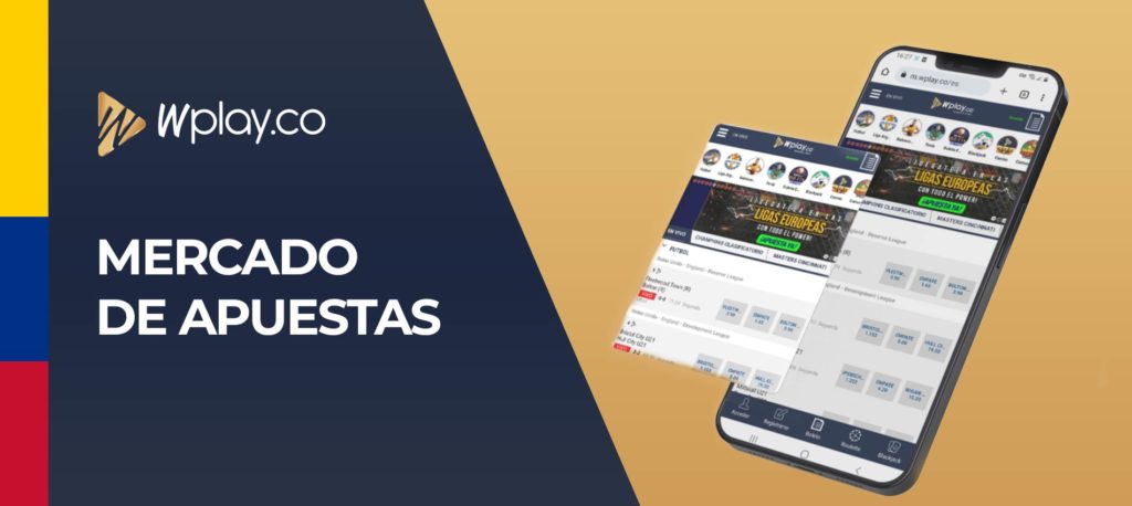 Resumen del mercado de apuestas deportivas en la casa de apuestas Wplay en Colombia