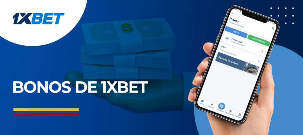 Bonos de la casa de apuestas 1XBET al hacer su primer depósito en Colombia