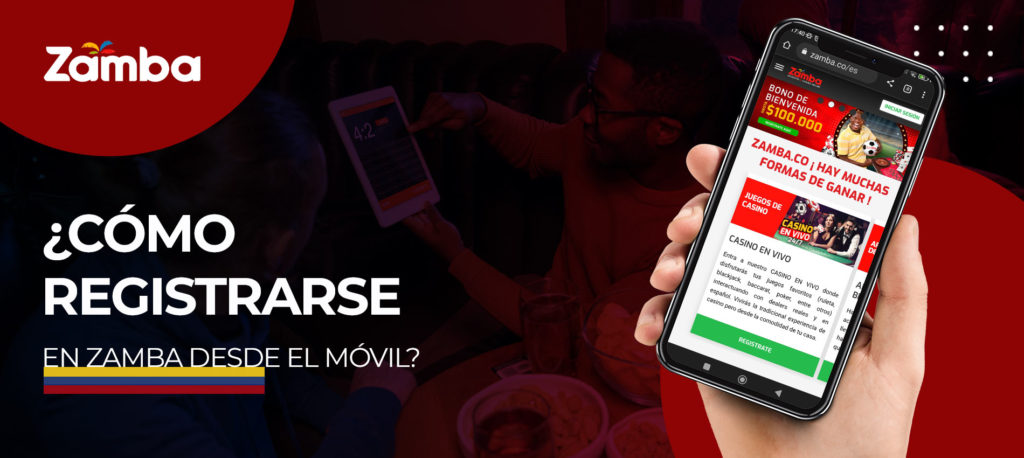 Instrucciones para registrarse en la web oficial de la casa de apuestas zamba desde un teléfono móvil