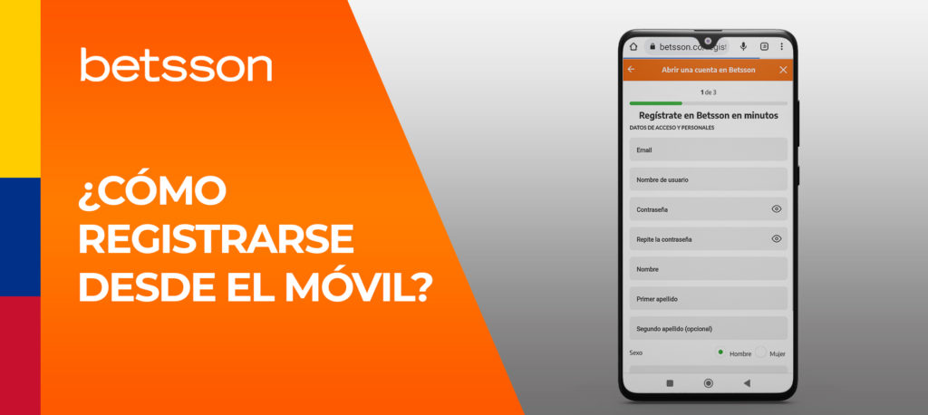 Cómo registrarse en el sitio web de la casa de apuestas Betsson utilizando un teléfono móvil