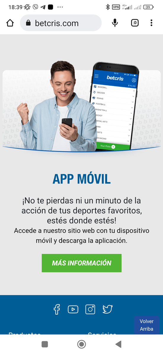 Paso 3. Busca la sección de descarga de la app móvil