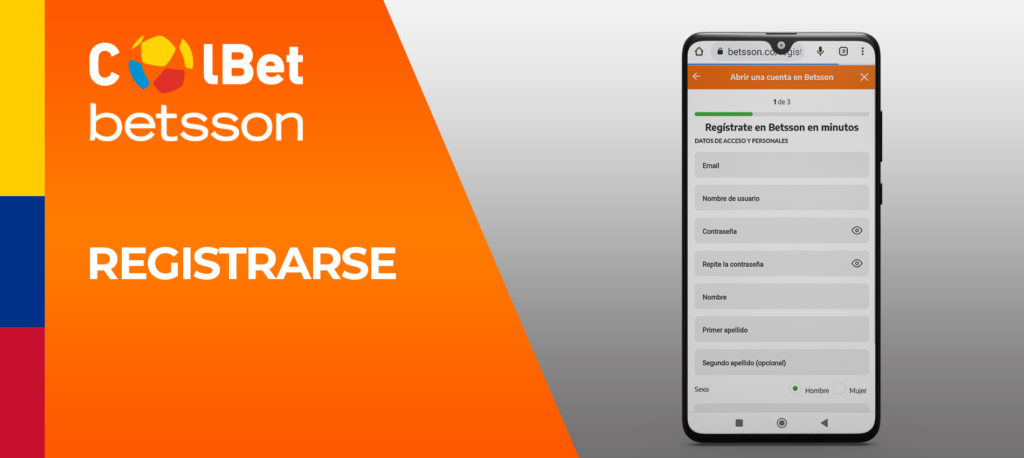 Cómo registrarse en la aplicación móvil de Colbet en Android